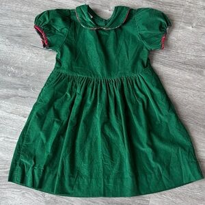 Girls Green Peter Pan Collar Dress